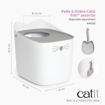 Maison de toilette Bac a litiere pour chat - CATIT - Pixi Box - Entré