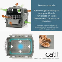 Cage de transport pour chat - CATIT - Cabrio - Multifonctionelle - Ouv