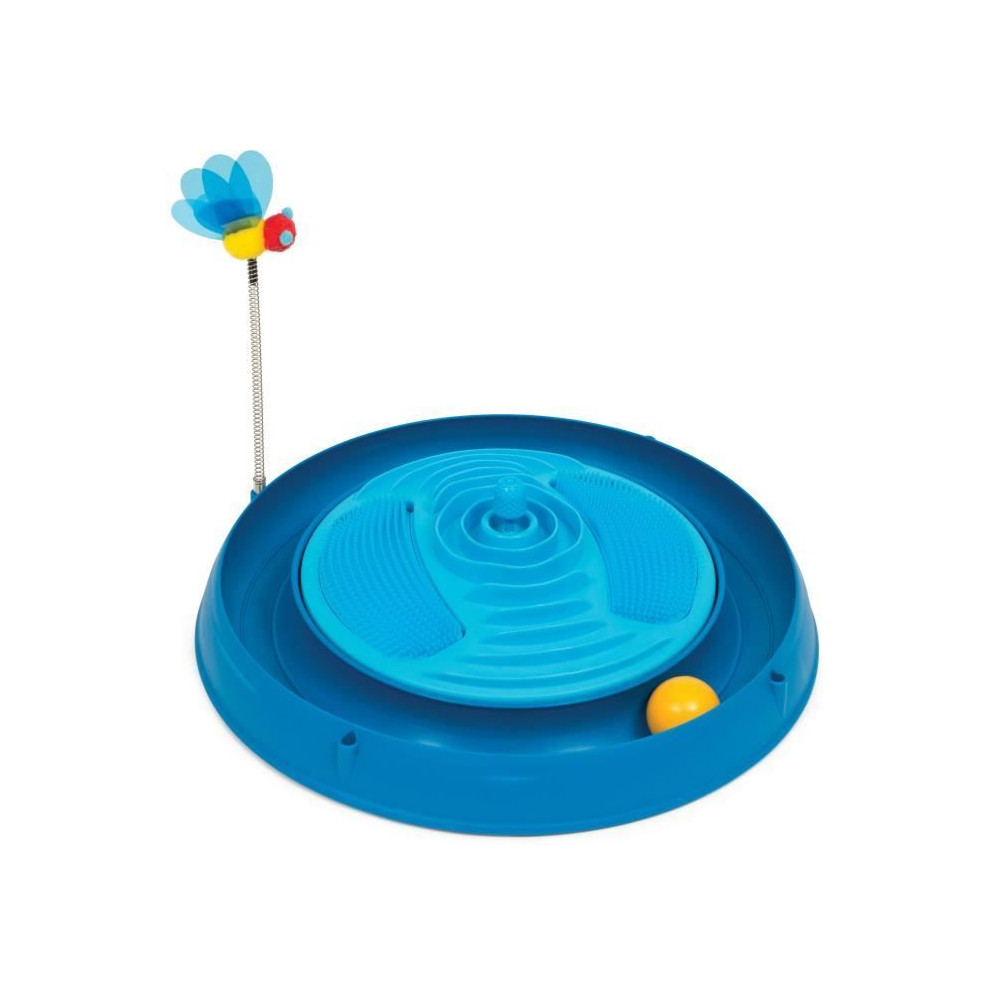 Jouet pour chat - CATIT - Circuit avec balle et herbe a chat - Bandes