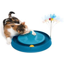 Jouet pour chat - CATIT - Circuit avec balle et herbe a chat - Bandes