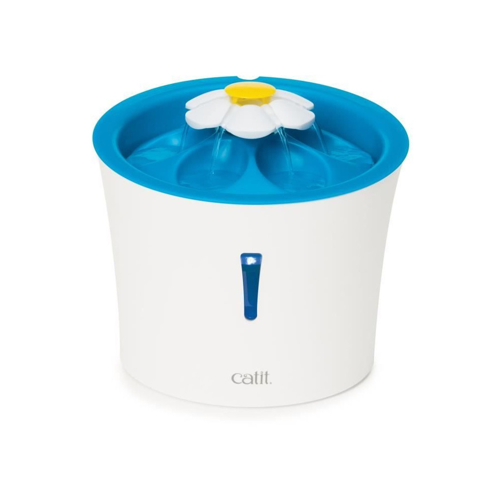 Fontaine a eau pour chat a fleur - CATIT - Flower - 3L - Avec LED - Bl
