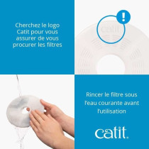 Fontaine a eau pour chat a fleur - CATIT - Flower - 3L - Avec LED - Bl
