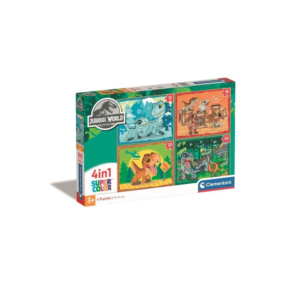 CLEMENTONI Puzzle 4 en 1 Jurassic World CLEMENTONI Puzzle 4 en 1 Jurassic World