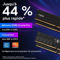 Mémoire RAM - CRUCIAL - DDR5 PRO - Kit 64 Go (2 x 32 Go) - 5600 M