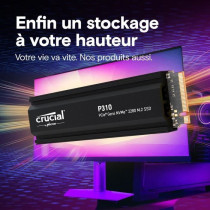 CRUCIAL - P310 - Disque SSD Interne - 2TB - Gen4 - NVMe M.2 - Jusqu'a