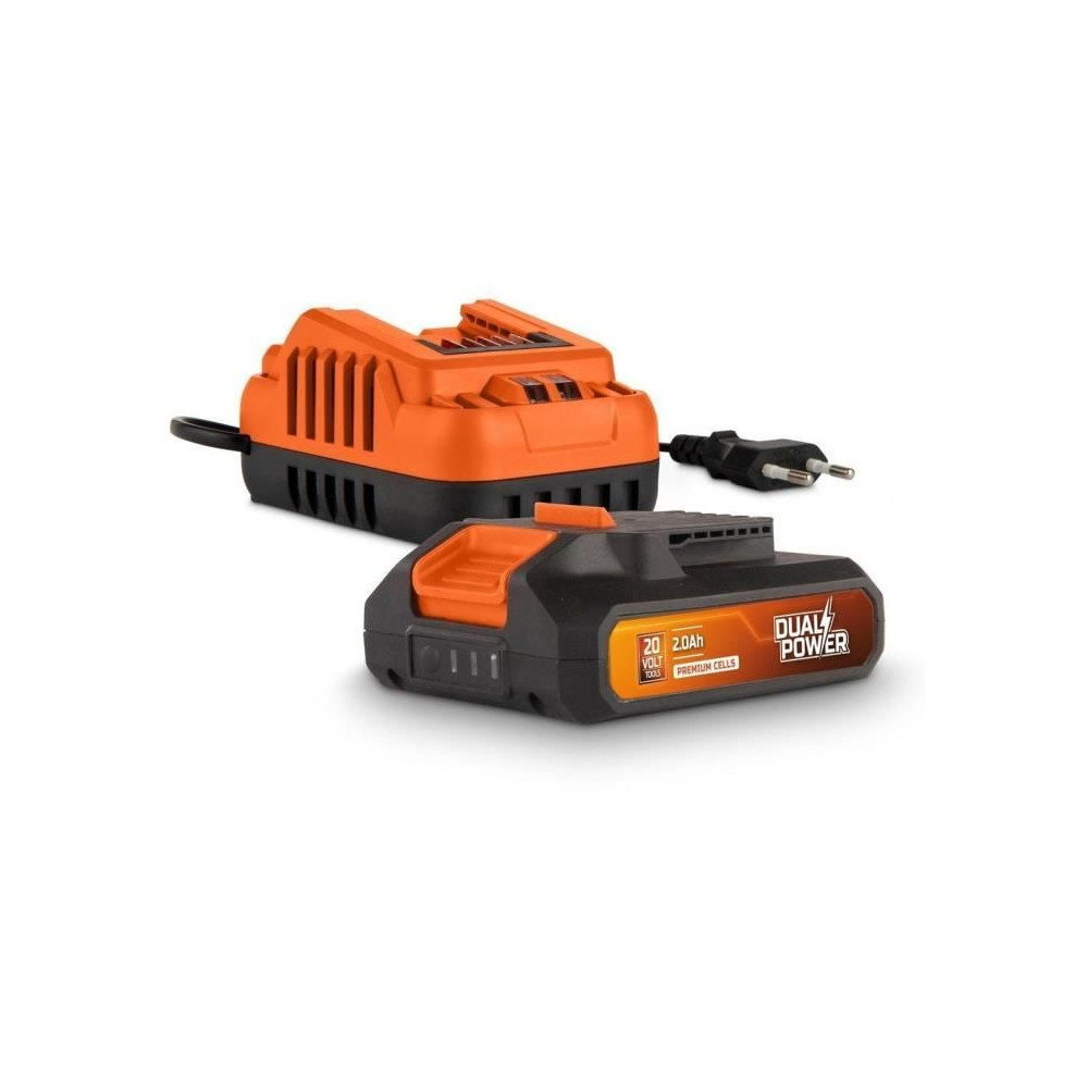 Batterie et Chargeur - Dual Power - POWDP90620 - Batterie 2,0Ah de 20V