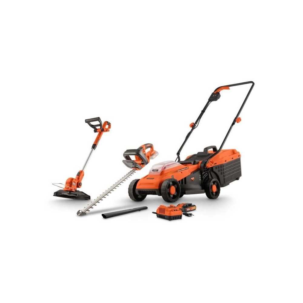 Tondeuse a gazon, coupe bordure et taille haie - DUAL POWER - POWDPGBO