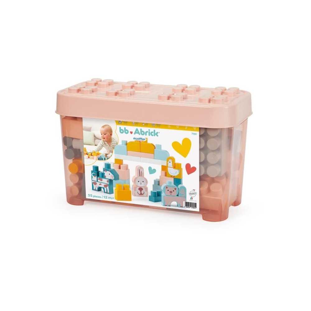 Baril de briques - Jeu de construction - ECOIFFIER - Ferme - 55 pieces