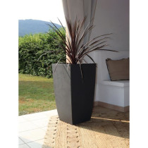 Bac a fleurs - DIVA BASALT - Gris anthracite - Carré haut - 42 L - 43