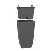 Bac a fleurs - DIVA BASALT - Gris anthracite - Carré haut - 42 L - 43