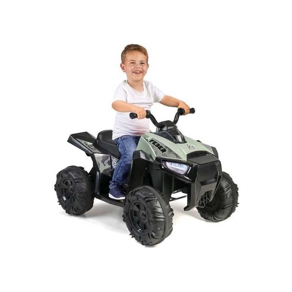 Quad électrique - FEBER - Boxer 12V - Noir - 3 ans et plus - 30 kg ma