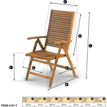 Chaise réglable - Fieldmann - FDZN 4101-T