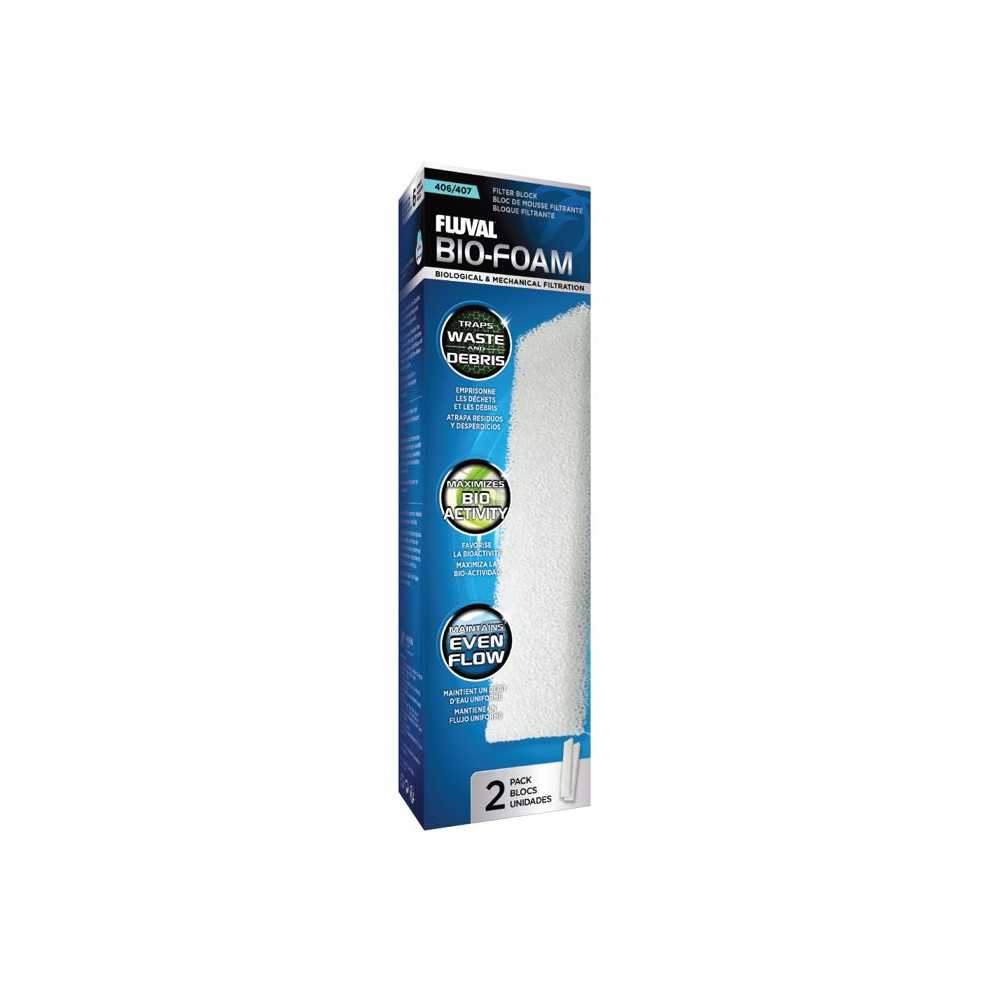 FLUVAL 2 blocs de mousses 406 - Pour aquarium FLUVAL 2 blocs de mousses 406 - Pour aquarium