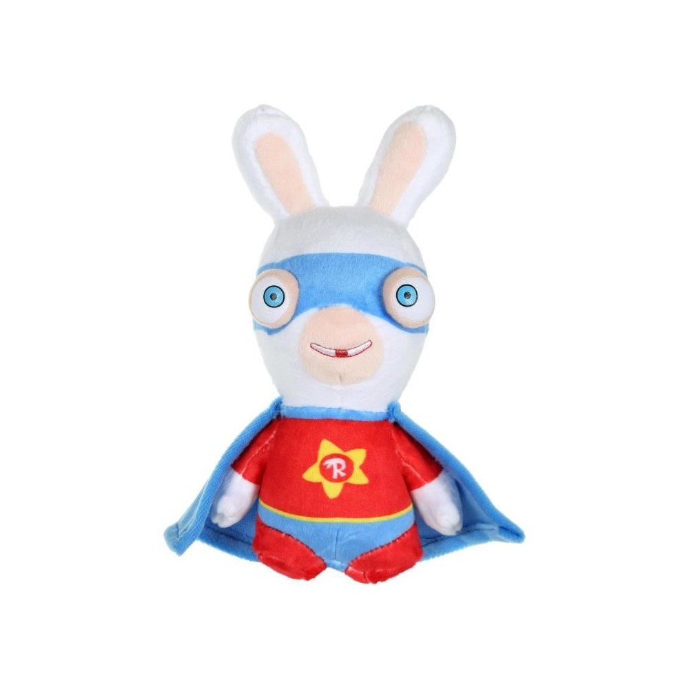 LAPINS CRETINS Peluche Super-Héros Rouge Sonore - 18 cm LAPINS CRETINS Peluche Super-Héros Rouge Sonore - 18 cm