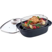 Cocotte arôme avec panier friture - GSW - 414593 - Acier carbone - 4