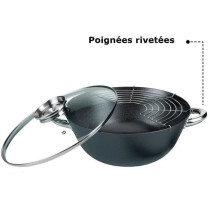Wok multifonction 5 pieces - GSW - 860956 - Fonte d'acier - 32 cm - To