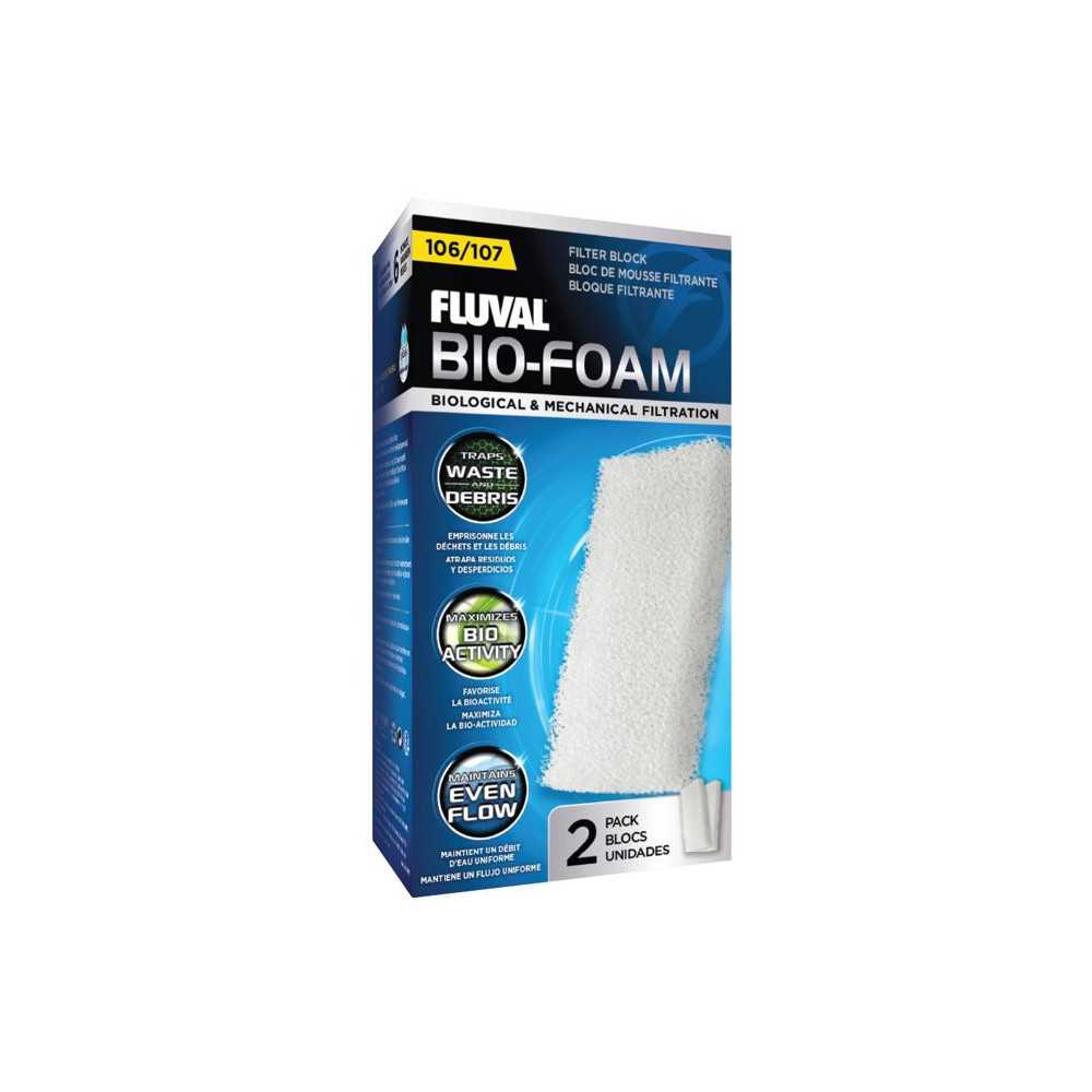 Bloc de mousse FLUVAL 106 pour aquarium - Épuration des débris et pa