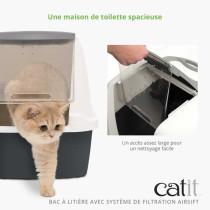 Maison de toilette Bac a litiere pour chat - CATIT - Airsift Jumbo - S