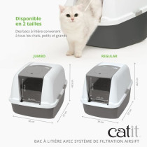 Maison de toilette Bac a litiere pour chat - CATIT - Airsift Jumbo - S