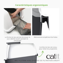 Maison de toilette Bac a litiere pour chat - CATIT - Airsift Regular -