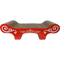 Griffoir pour chat - CATIT - Avec herbe a chat - Transat - Blanc et ro