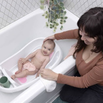 INGENUITY Baignoire bébé évolutive Deluxe rose, de la naissance jus