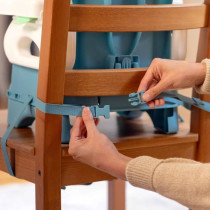 INGENUITY Rehausseur de chaise deluxe pliable Turquoise, nomade avec t