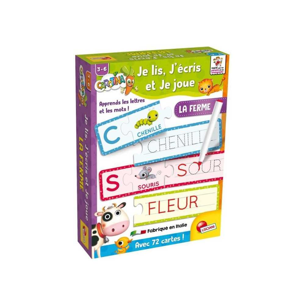 Je Lis, J'Écris et Je Joue - La Ferme - Jeu éducatif - CAROTINA BABY