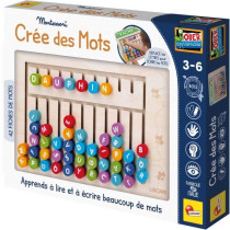 Compose-mots - Jeu Montessori - MONTESSORI - Tableau en Bois, Lettres