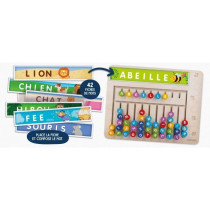 Compose-mots - Jeu Montessori - MONTESSORI - Tableau en Bois, Lettres