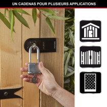 Cadenas Haute Sécurité - MASTER LOCK - M115EURTRILF - A Clé - Acier