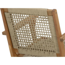 Fauteuil de jardin bas en bois d'Acacia FSC et en corde - MERIDA - Ver