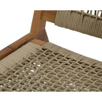 Fauteuil de jardin bas en bois d'Acacia FSC et en corde - MERIDA - Ver