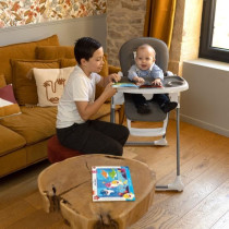 Chaise haute NANIA BIANCA - 6 mois a 36 mois - Dossier inclinable - Ha
