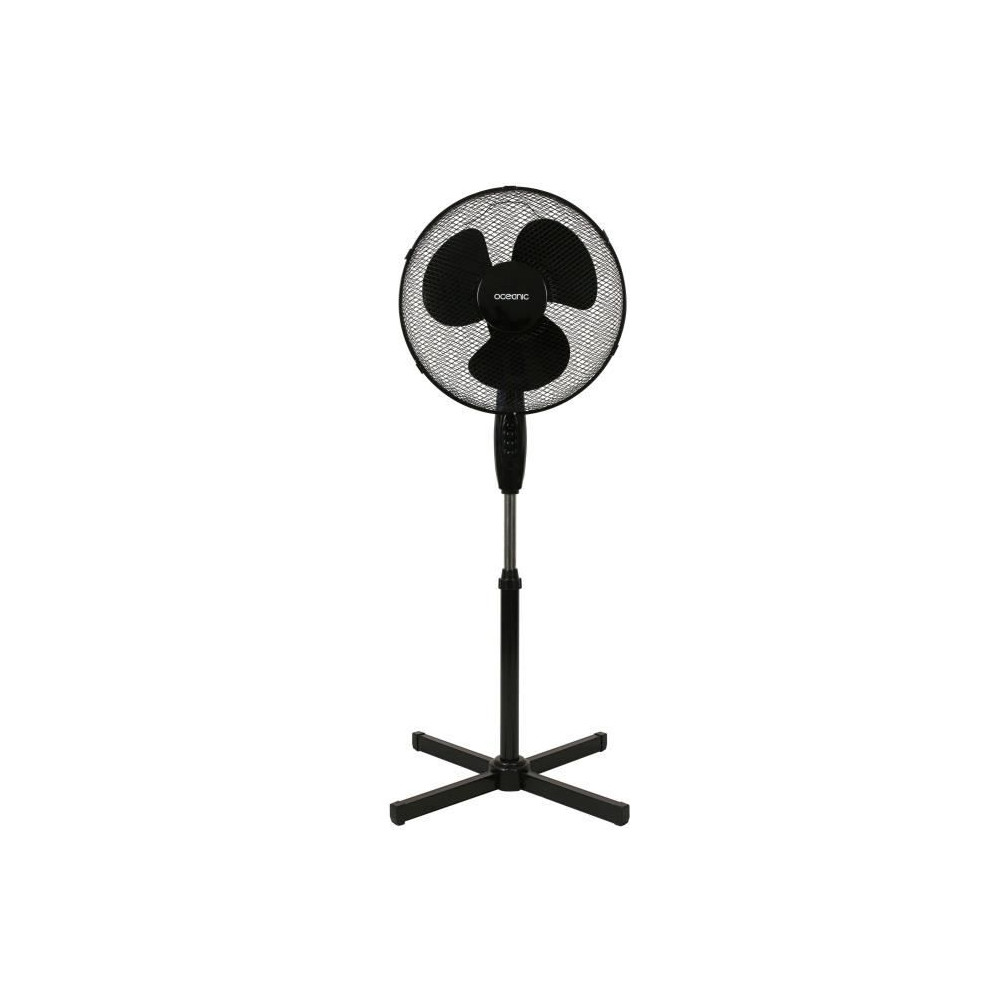 Ventilateur de pied - OCEANIC - 45 W - Ø 41 cm - 3 vitesses - Oscilla