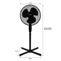 Ventilateur de pied - OCEANIC - 45 W - Ø 41 cm - 3 vitesses - Oscilla