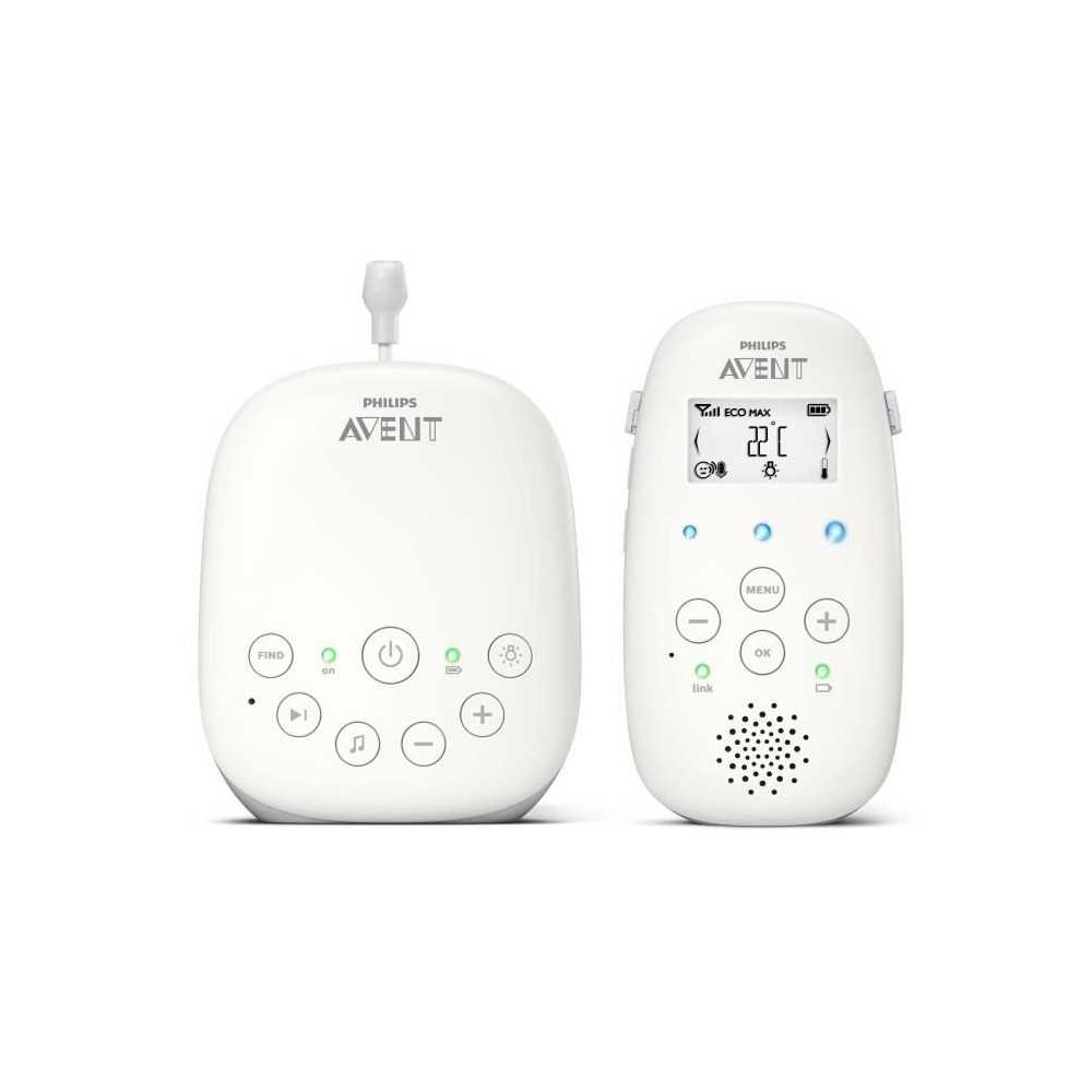 Ecoute-bébé - PHILIPS AVENT - Audio DECT - Blanc - Ecran LCD - Capte