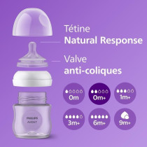 Coffret découverte - PHILIPS AVENT - Natural 3.0 - Biberon 125ml + Su