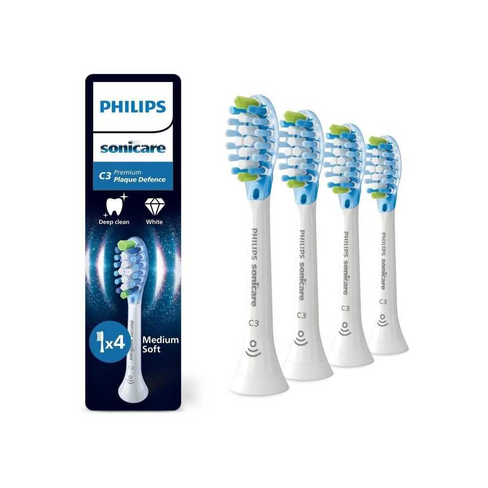 Lot de 4 tetes de brosse - PHILIPS - HX9044/87 - C3 white