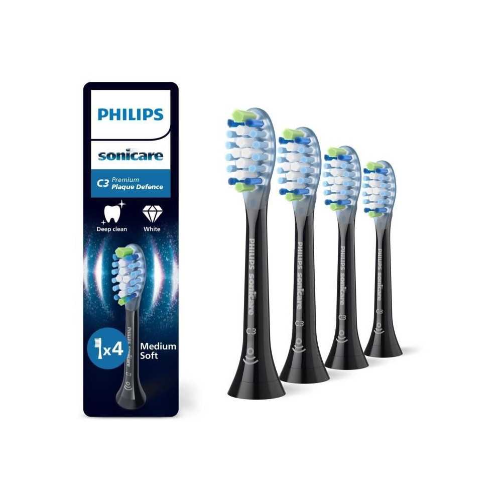 Lot de 4 tetes de brosse - PHILIPS - HX9044/88 - C3 black Lot de 4 tetes de brosse - PHILIPS - HX9044/88 - C3 black