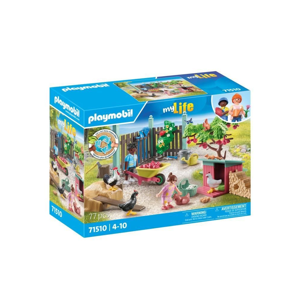 PLAYMOBIL 71510 Poulailler et jardin, My Life, 77 pieces, Des 4 ans PLAYMOBIL 71510 Poulailler et jardin, My Life, 77 pieces, Des 4 ans