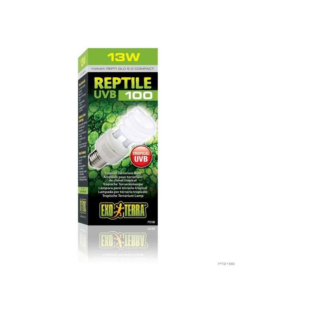 Ampoule fluocompacte UVB pour terrarium - EXO TERRA - Reptile UVB 100