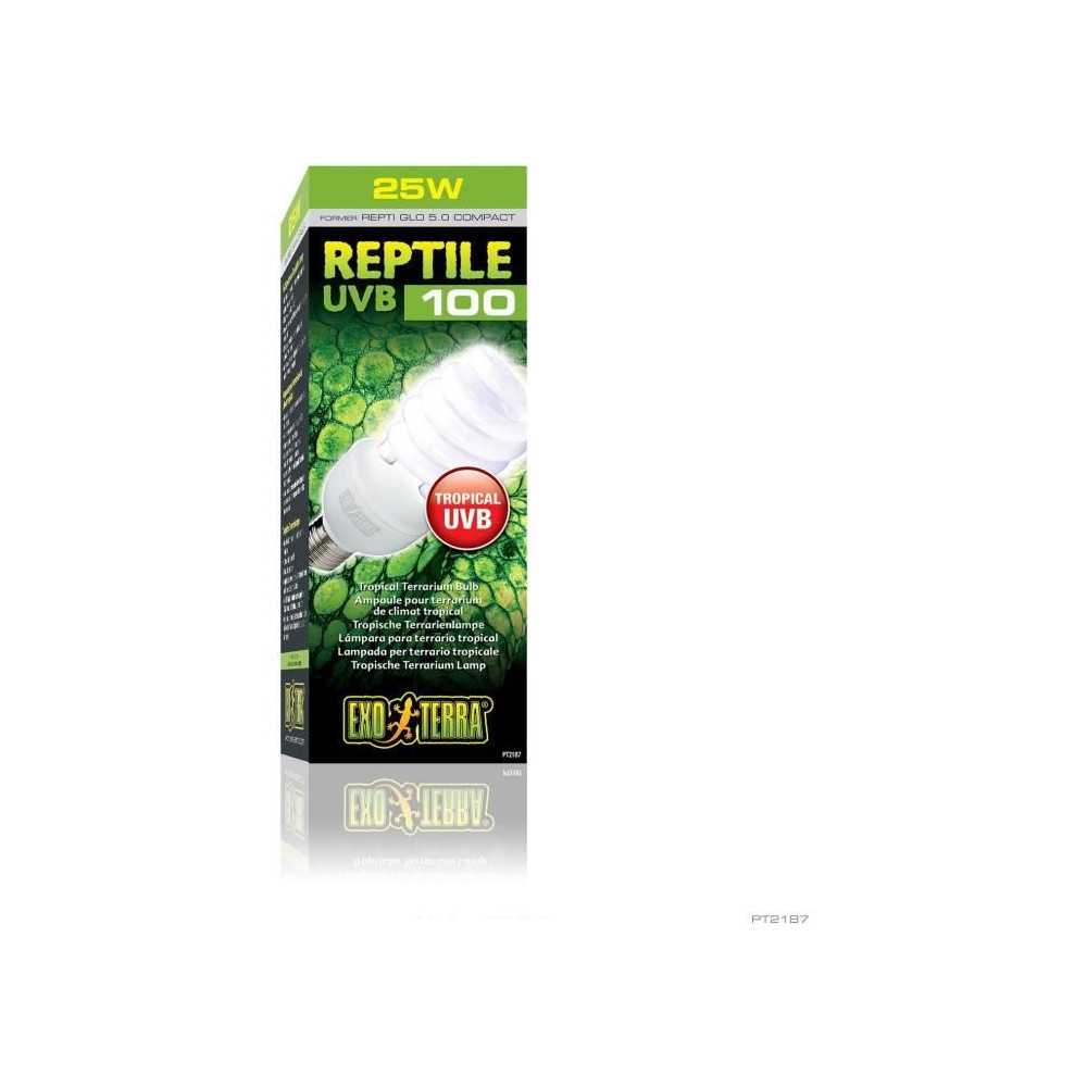 Ampoule fluocompacte UVB pour terrarium - EXO TERRA - Reptile UVB 100
