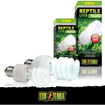 Ampoule fluocompacte UVB pour terrarium - EXO TERRA - Reptile UVB 100