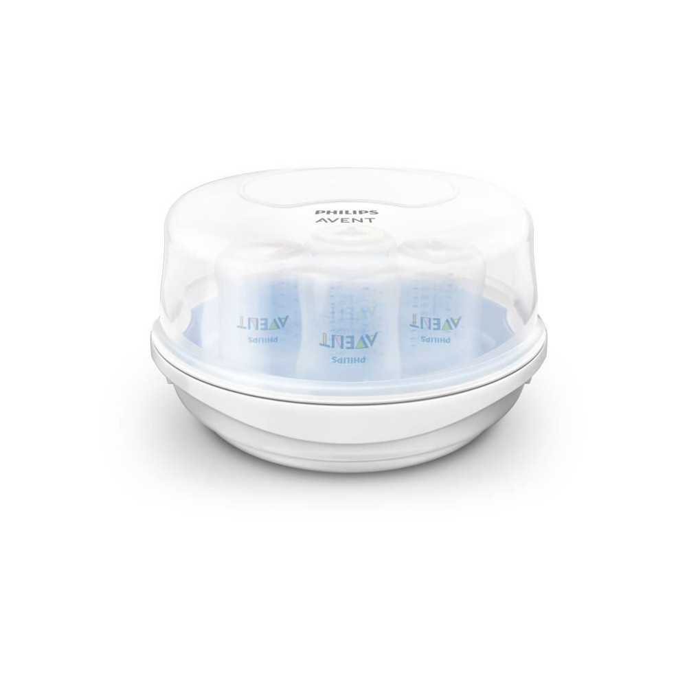 Stérilisateur micro-ondes - PHILIPS AVENT - Vapeur rapide - Bleu/Blan