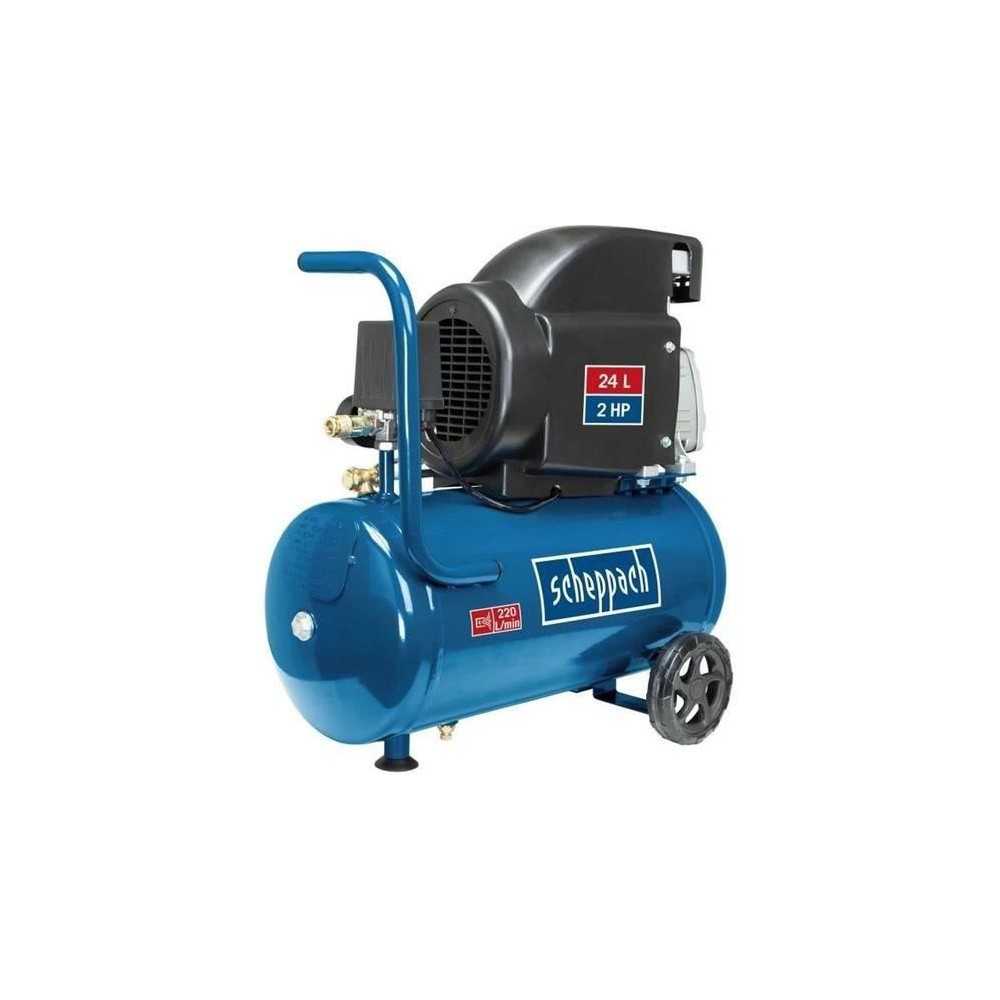 Compresseur d'air horizontal Scheppach HC26 - 24L - 1500 W - 8 bars (L