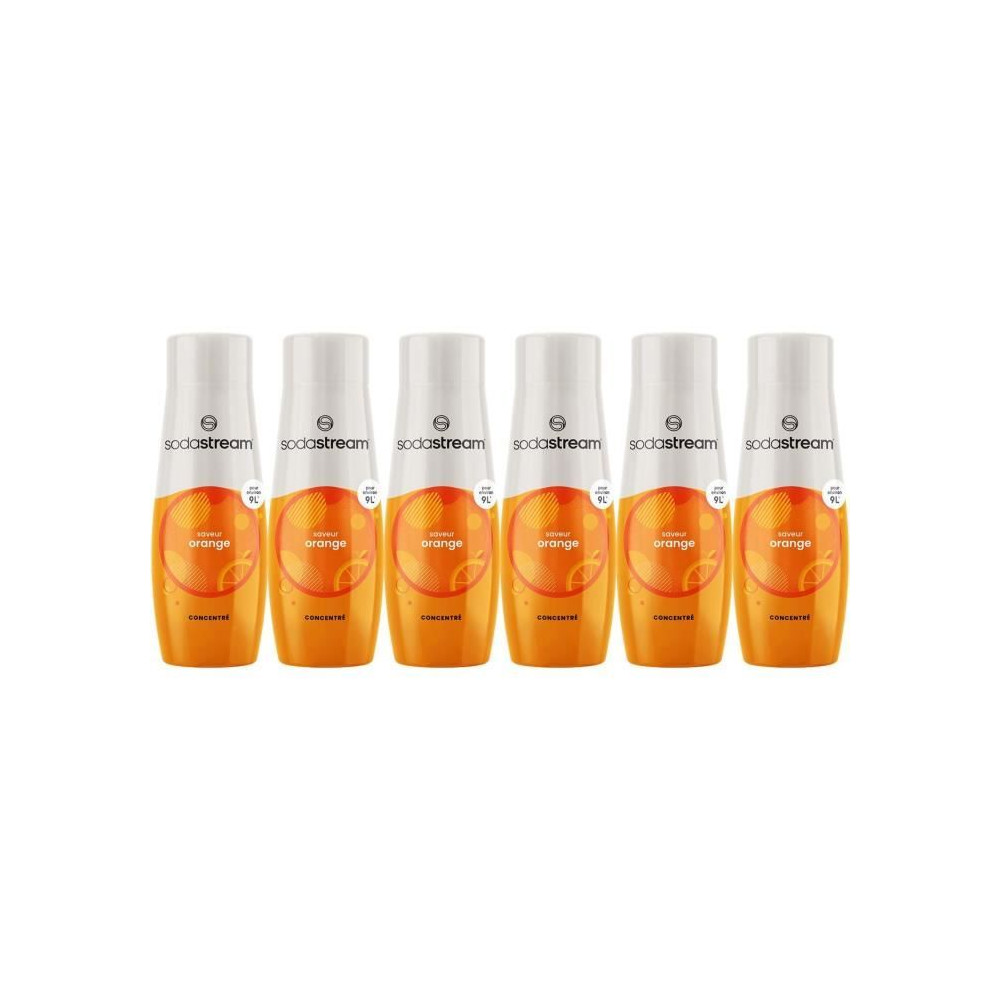 Concentrés SODASTREAM - Lot de 6 concentrés Orange - Jusqu'a 54L de