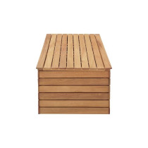 Coffre de rangement jardin en bois exotique d'eucalyptus FSC - 190 L -
