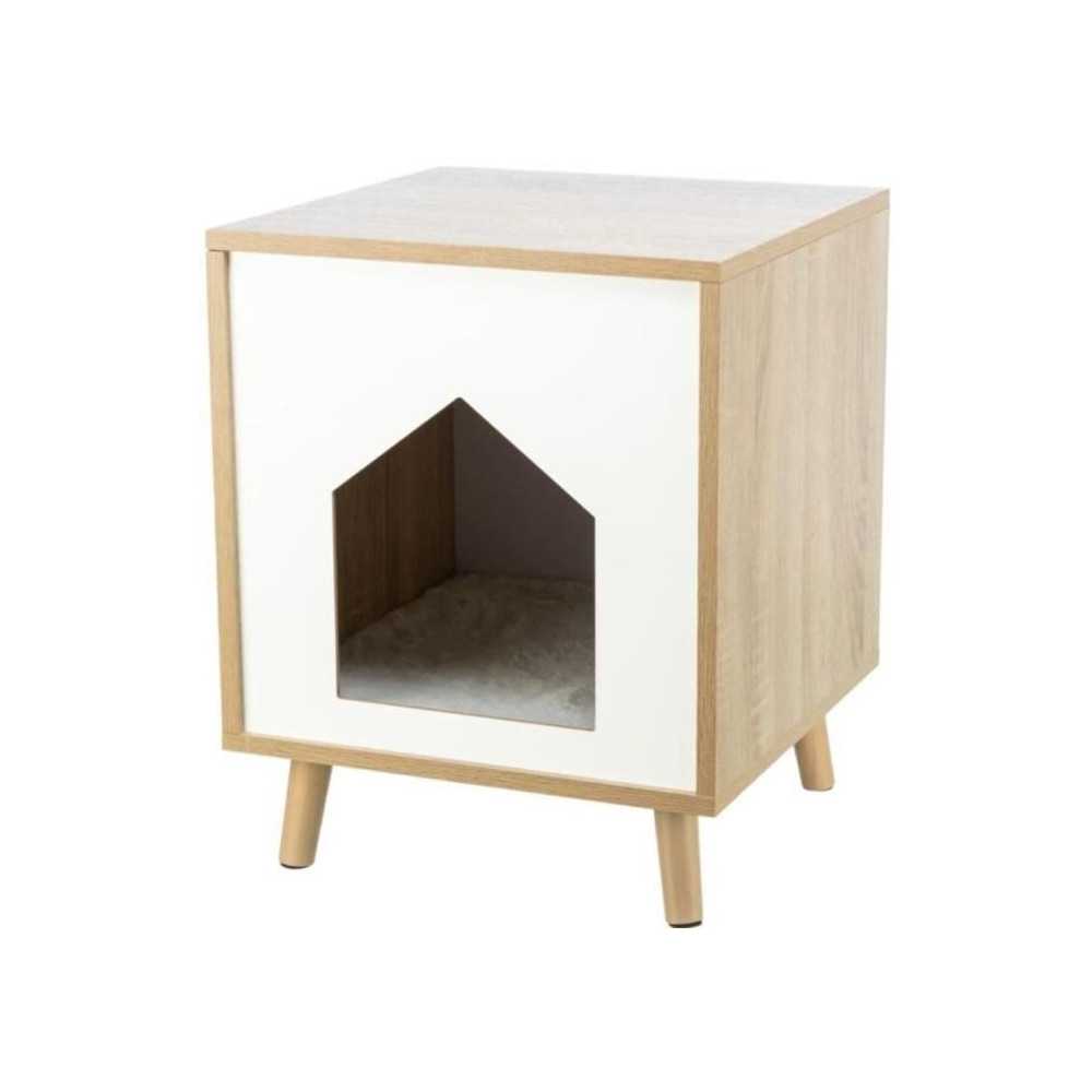 Abri - TRIXIE - Isa - Aspect bois - 40 x 50 x 40 cm - Brun clair / Bla