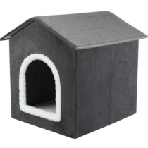 Abri - TRIXIE - Livia - 50 x 50 x 54 cm - Gris foncé / Blanc